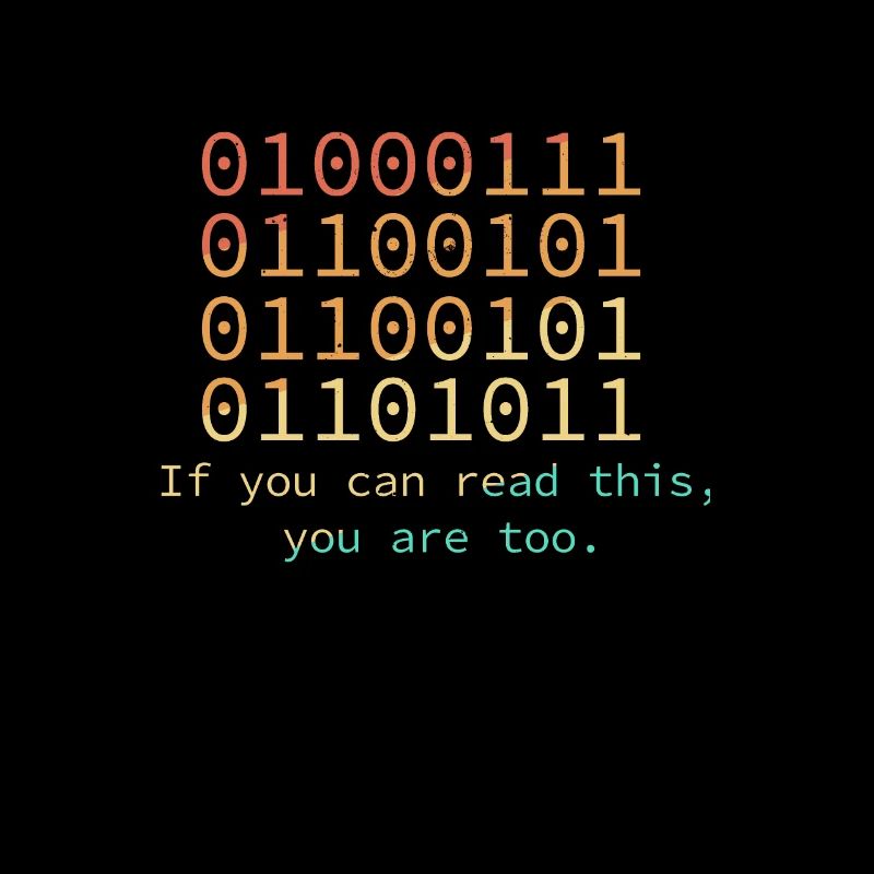 Programmer if you can read this binary code