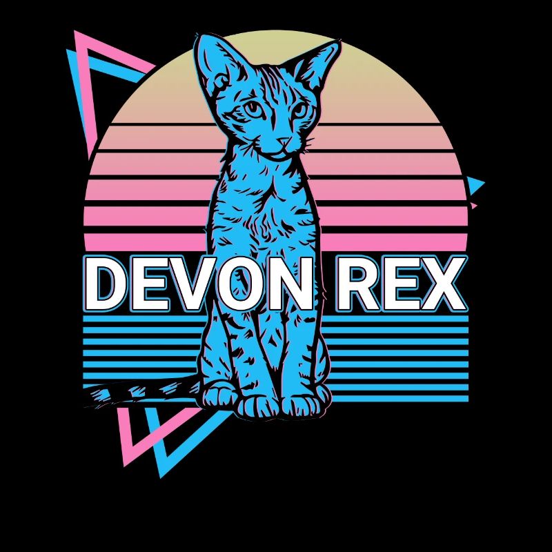 Devon Rex Katze Retro
