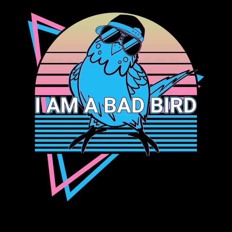Budgie Parakeet Retro