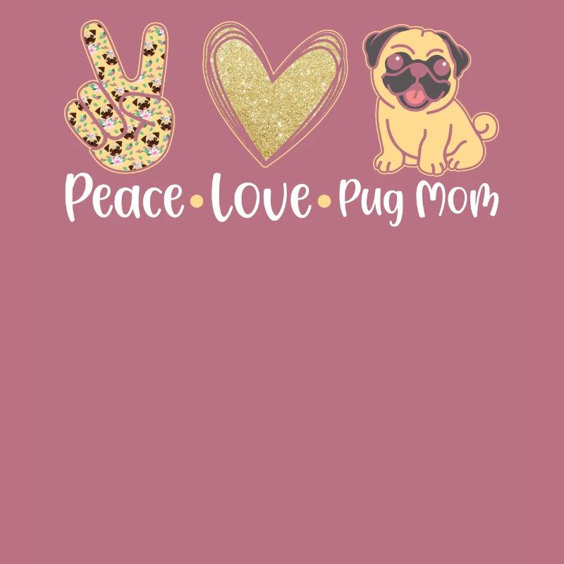 Frieden Liebe Mops Mutter Welpen Mutter Mops
