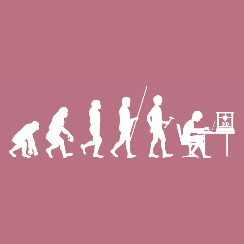 Evolution 3D Printer Drucker Geschenk Shirt