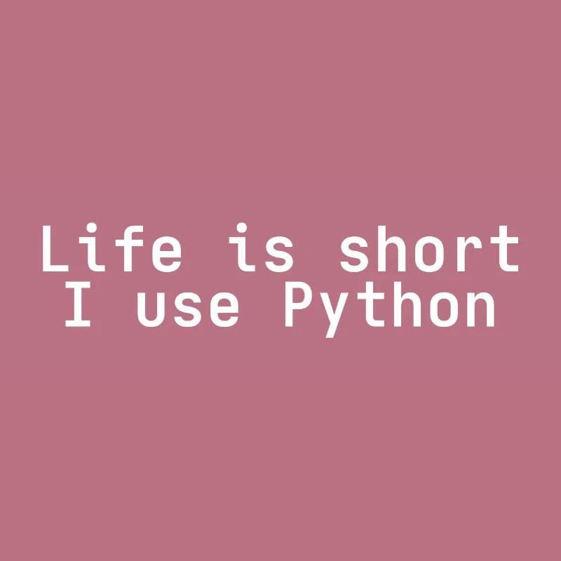 Life is short i use python