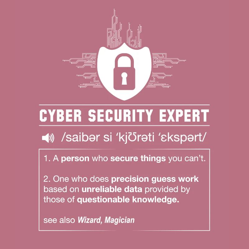 Cyber security definition programmer IT nerd