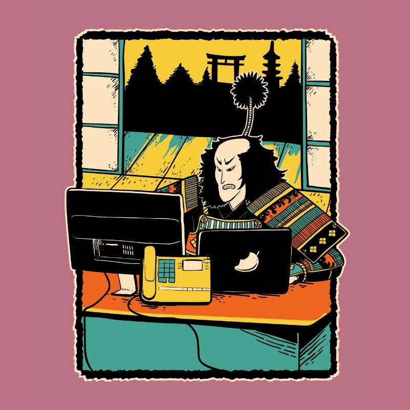 Samurai Computer Nerd Programmer Programming