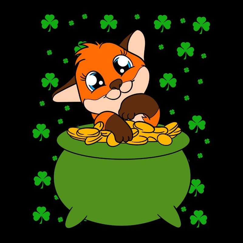 Mignon trèfle renard Saint-Patrick