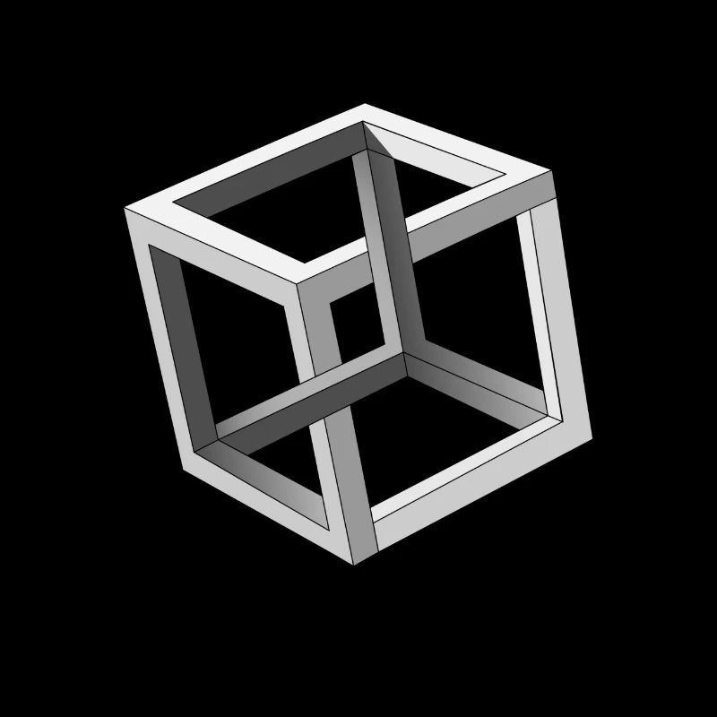 Illusion d'optique de cube