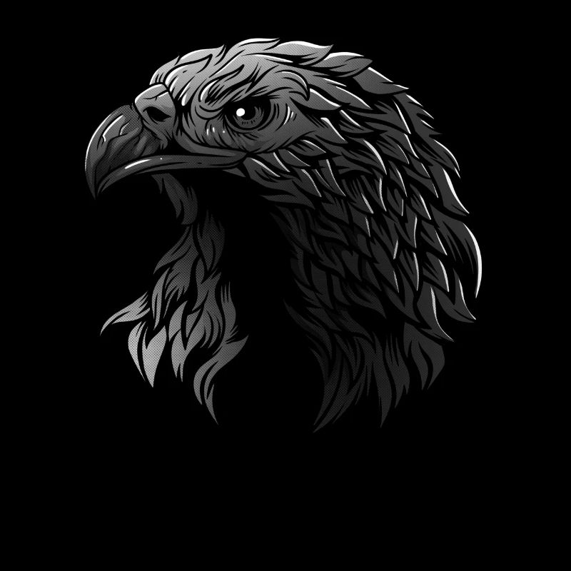 Retro Eagle Fan Shirt Silhouette Eagle Head