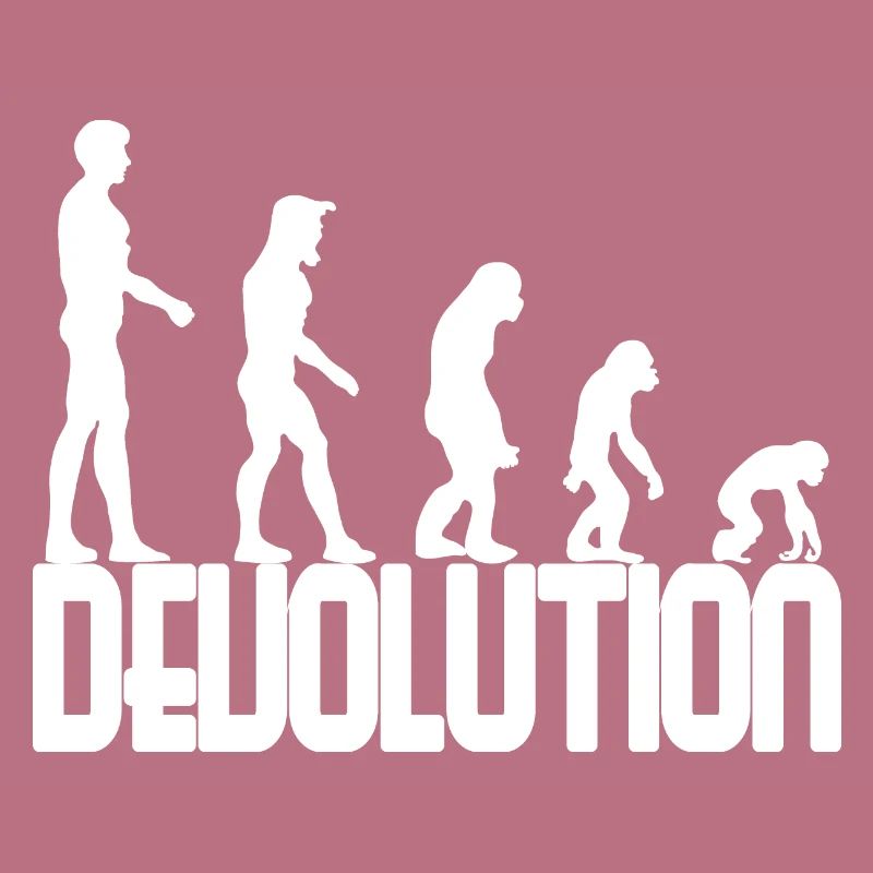 Devolution Evolution schlichtes Design