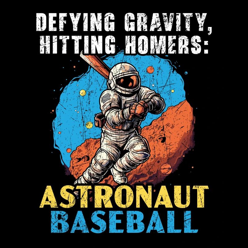 Baseball Astronaut Baseball Player Outerspace