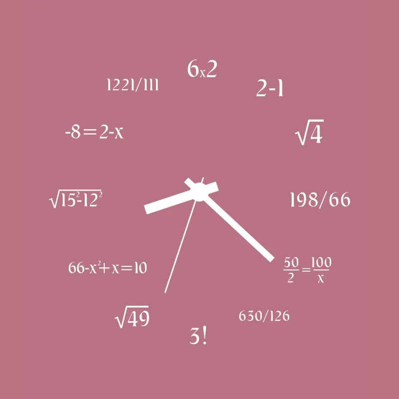 Math Clock Math Lover Math Meme Joke Math