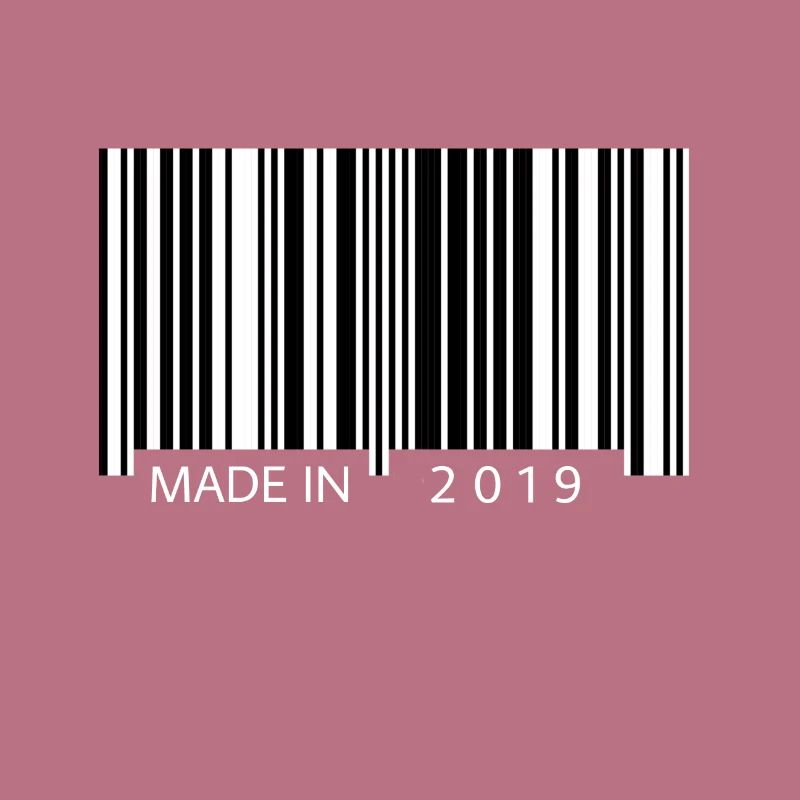 Made in 2019 Barcode Geschenk Geburtstag