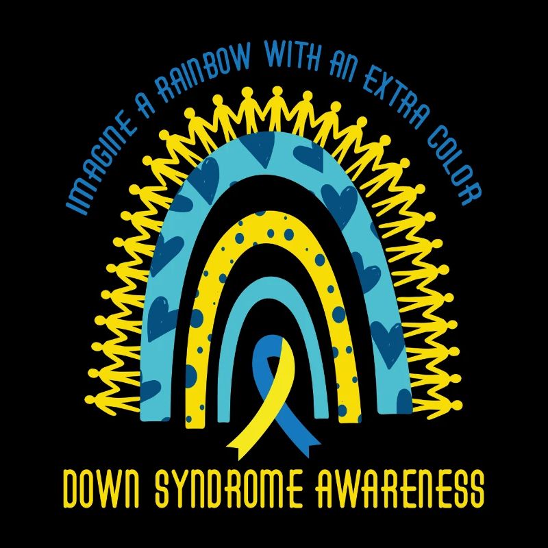 Down Syndrom Bewusstsein Regenbogen Extra Farbe