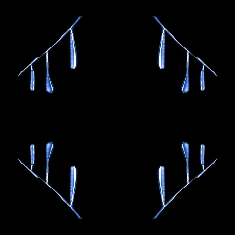 blue pattern drop