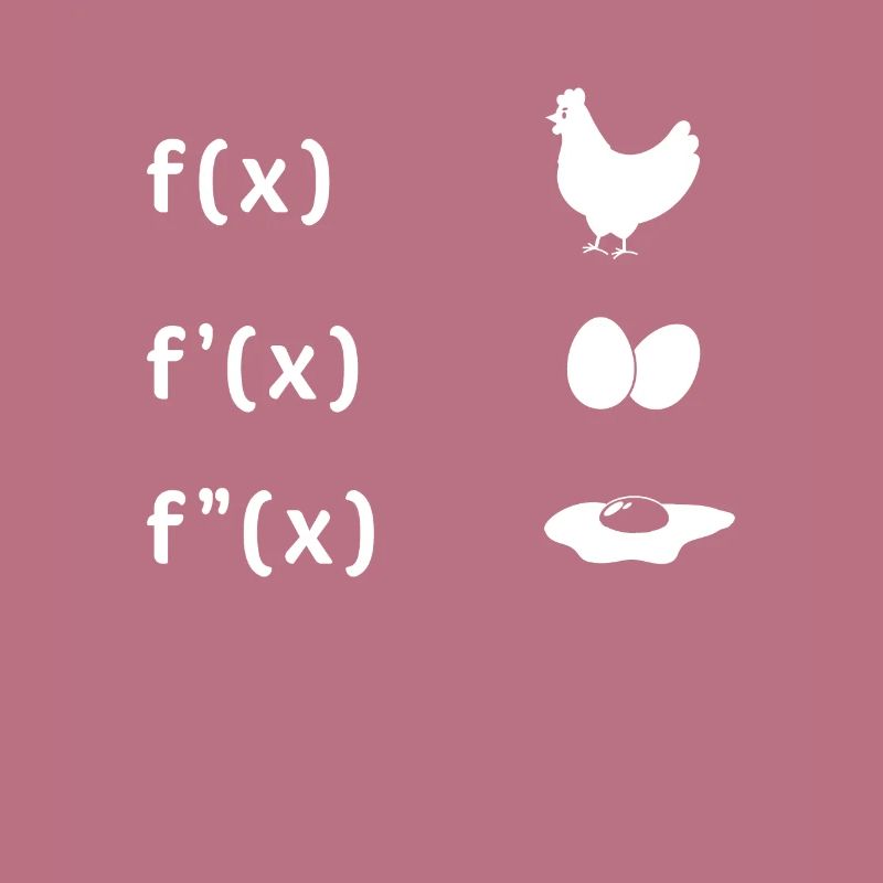 Derivative Function Chicken Egg Fried Egg Maths