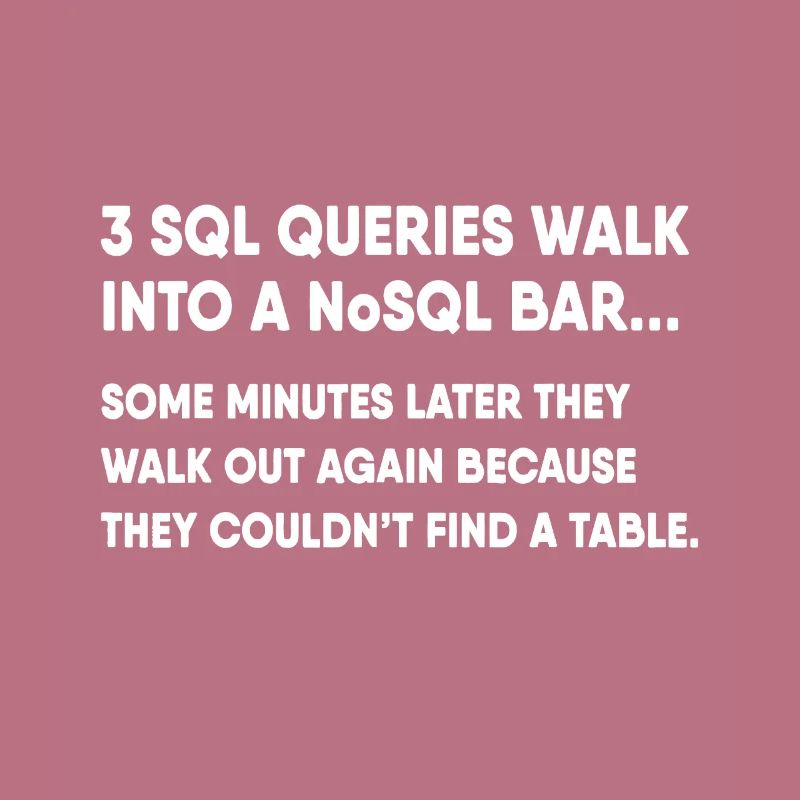 Database SQL Query Joke For Programmer