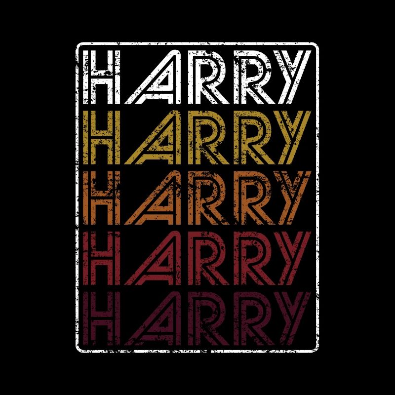 Harry Retro Wordmark Pattern Distressed Gift