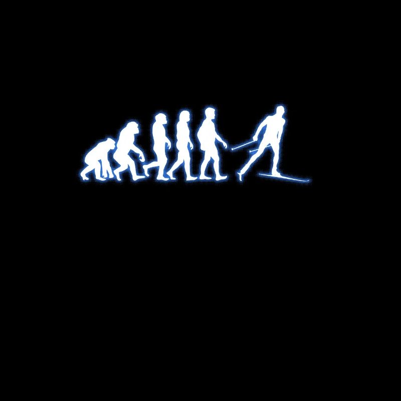 Evolution Langlauf Langläufer Geschenk