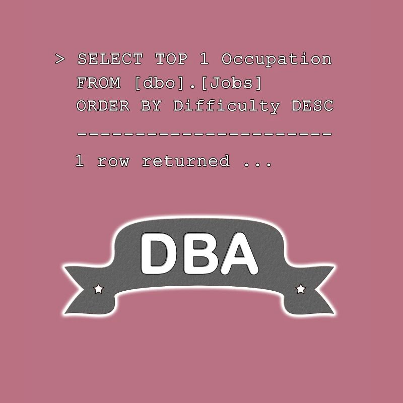 Database Administrator DBA SQL Funny