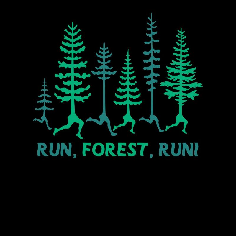 Forest Runner Jogging Funny Tree Jeu de mots