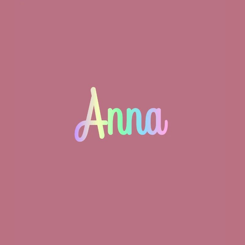 ANNA Rainbow Minimalist Cursive