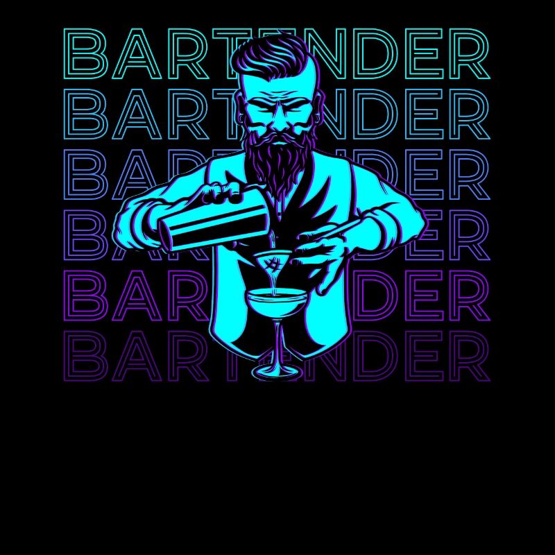 Bartender Bartending Mixologist Retro Gift