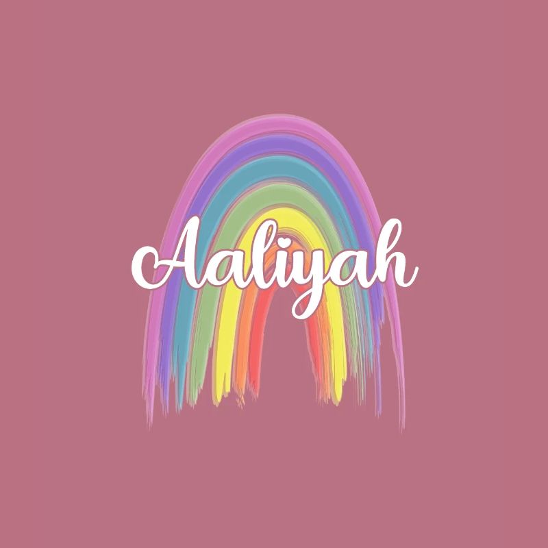 AALIYAH Rainbow Cursive
