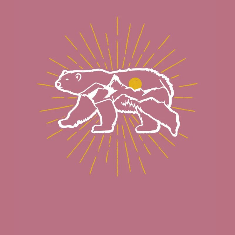 Explore Bear Yellow Sun Nature Funny Geocaching