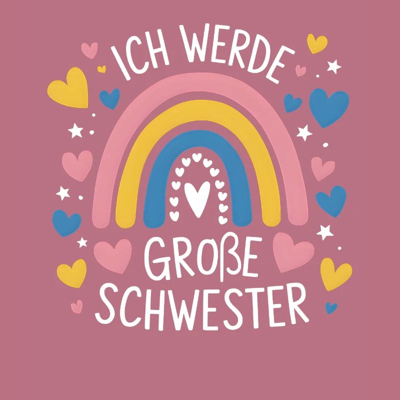 Ich Werde Große Schwester Regenbogen Boho