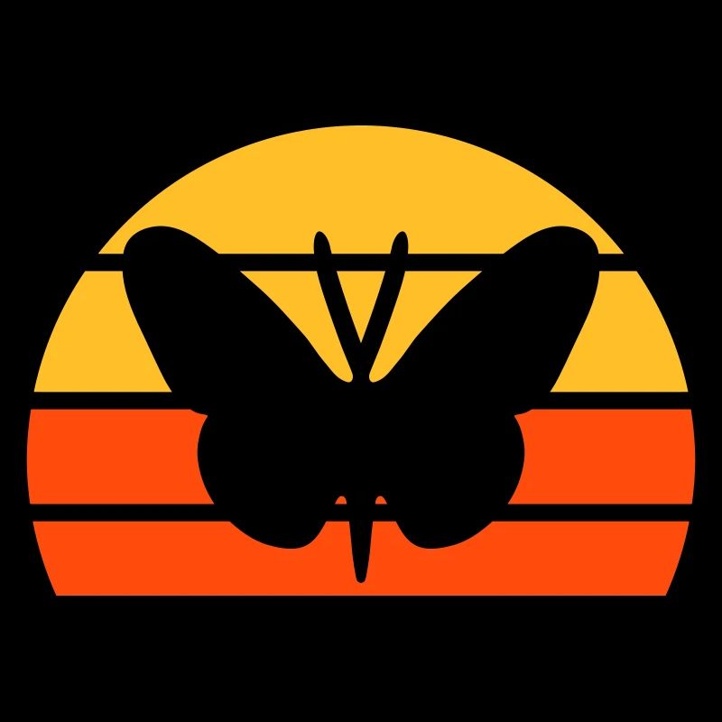 Schmetterling vor einer Halbsonne