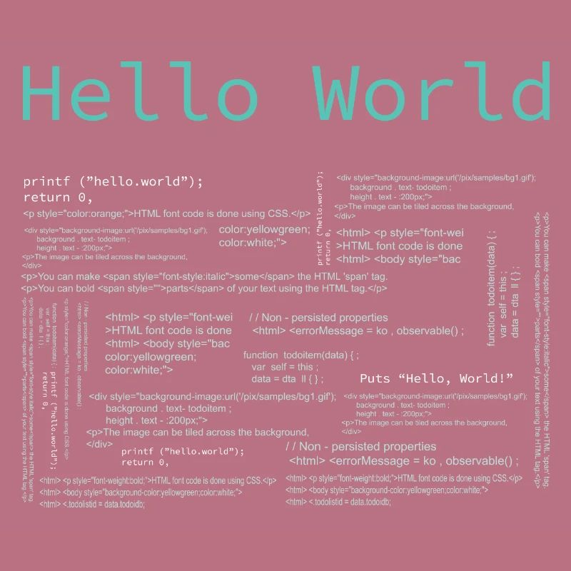Hello World - Computer Pr... Programmers & Nerd