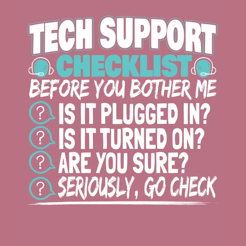 Tech Support Checklist Administrator Techniker