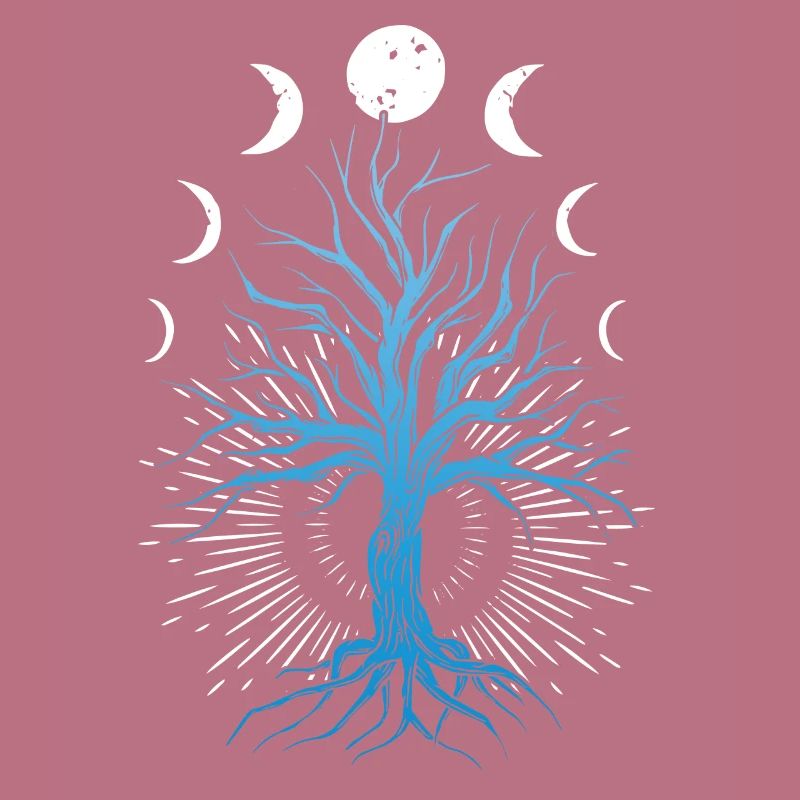 Mondphasen Hexerei-Hexen-Baum Des Lebens
