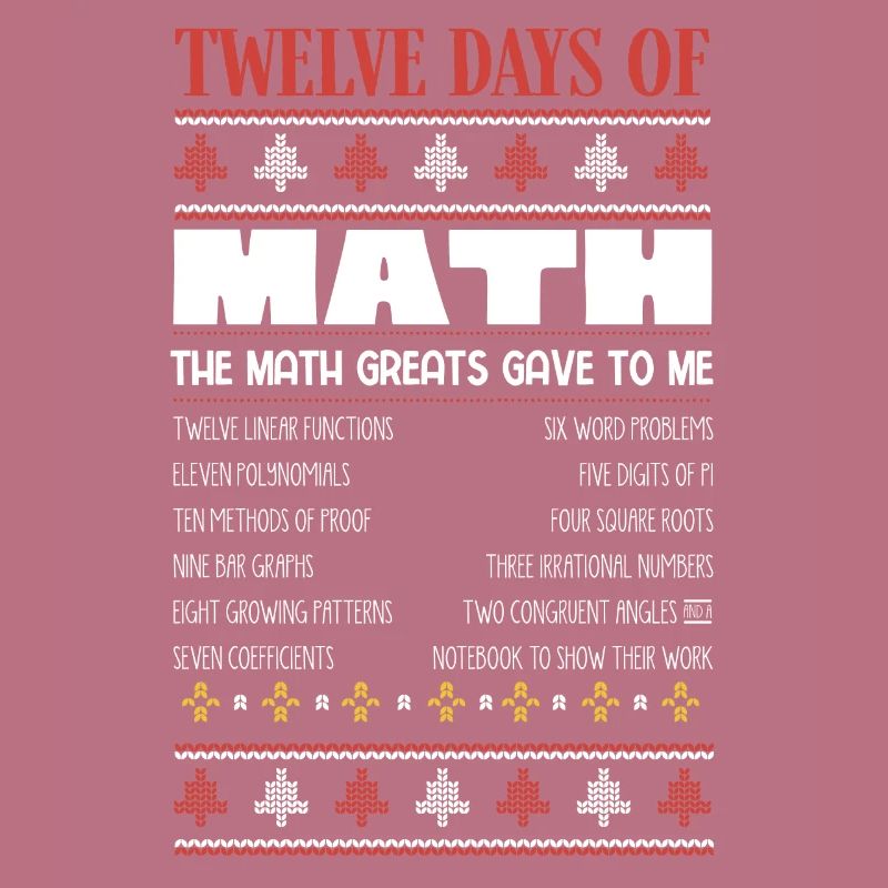 12 jours de mathématiques, notes de maths