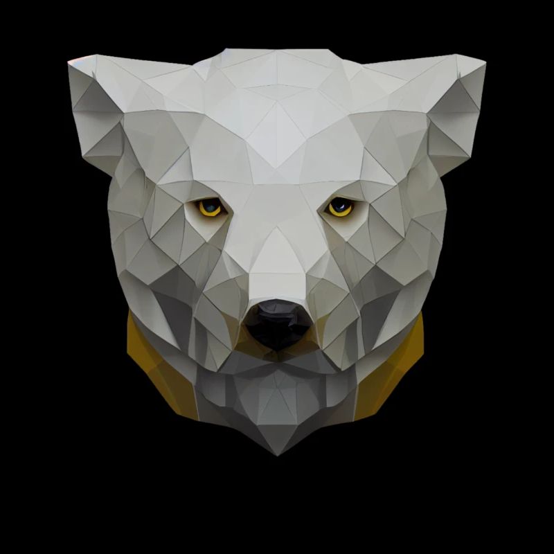 Polygon -Eisbärenkopf niedrige Polybären