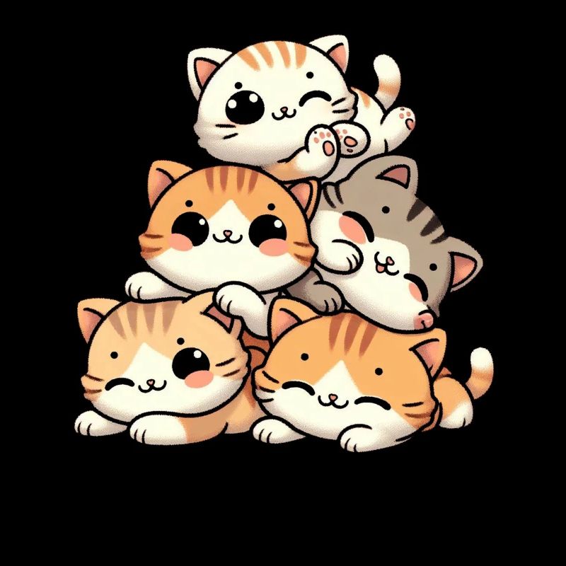 Stack of Kitty Cats Stack Kawaii Meowtain Anime