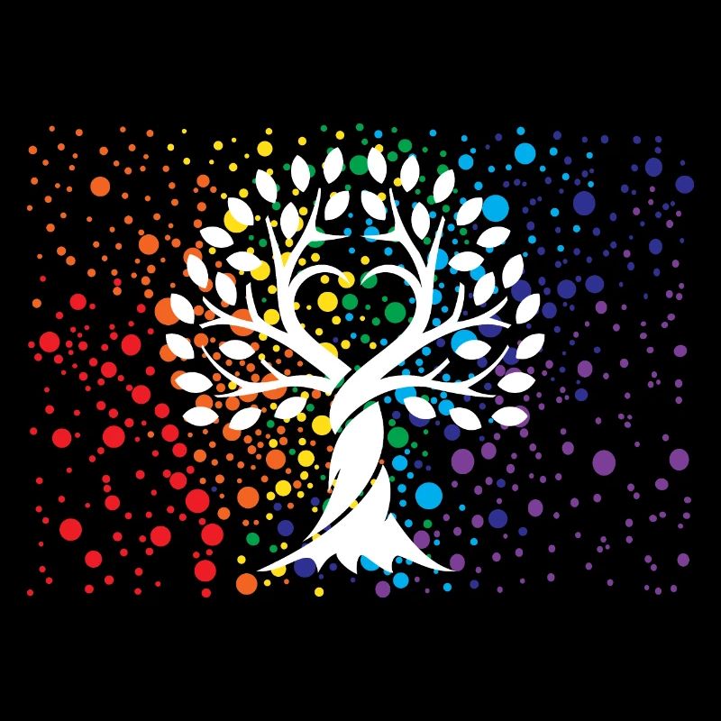 Arbre de vie avec des éclaboussures de peinture