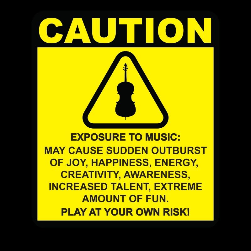 Caution Cello Cellist Gift Idea Cello Player
