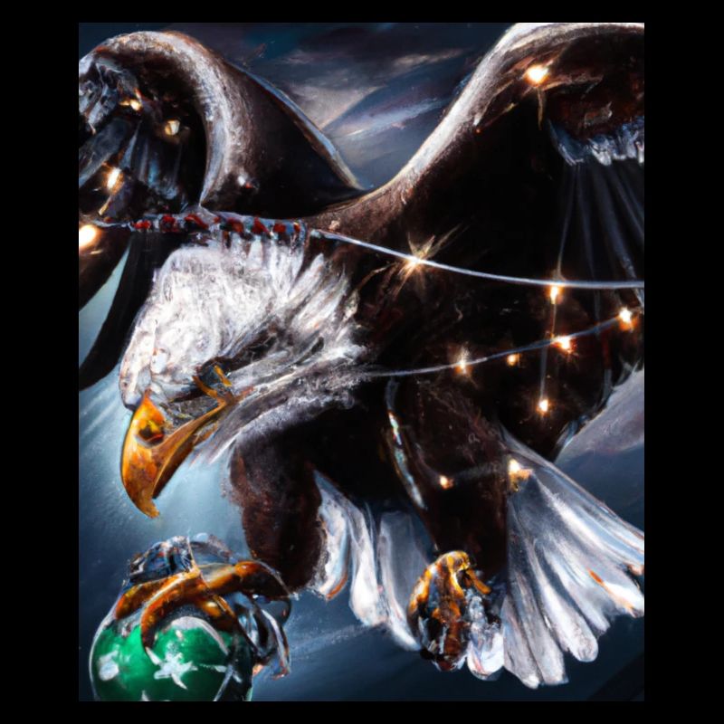 Pygargue à queue blanche de Noël américain avec