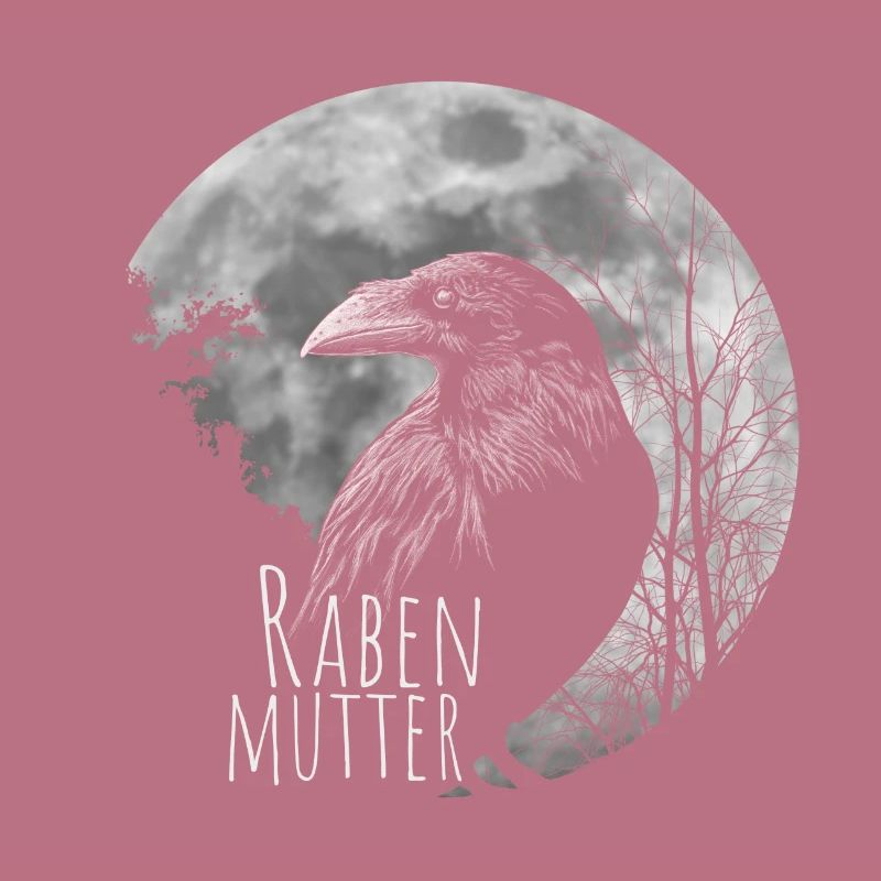 Rabenmutter schwarze Gothic Mutter Muttertag Krähe