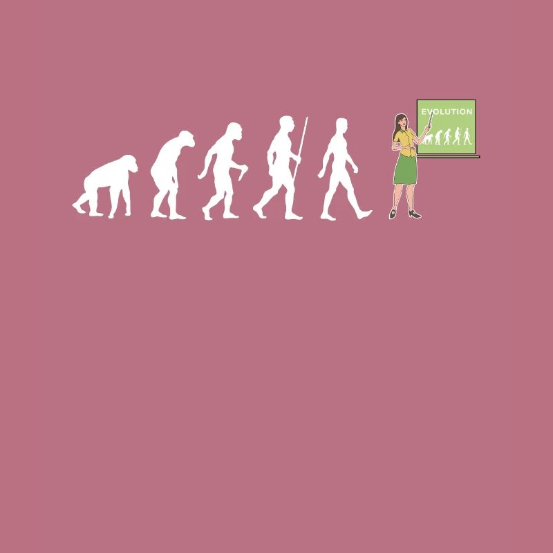 Lehrerin Evolution Lehramt Schule Lehrer Geschenk