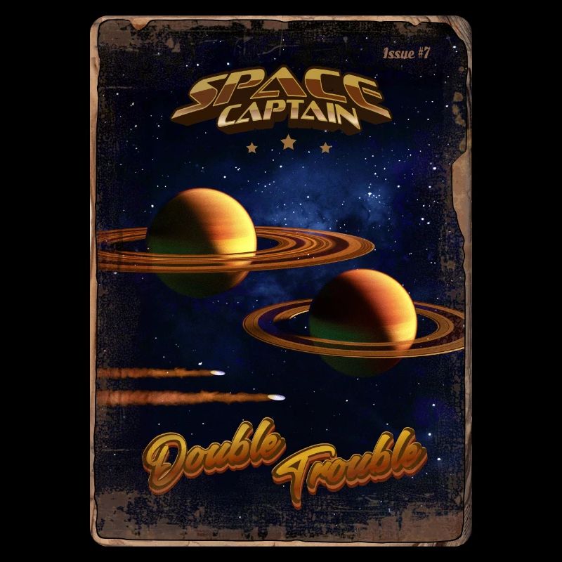 Couverture de magazine de style rétro SpaceCaptain Numéro 7