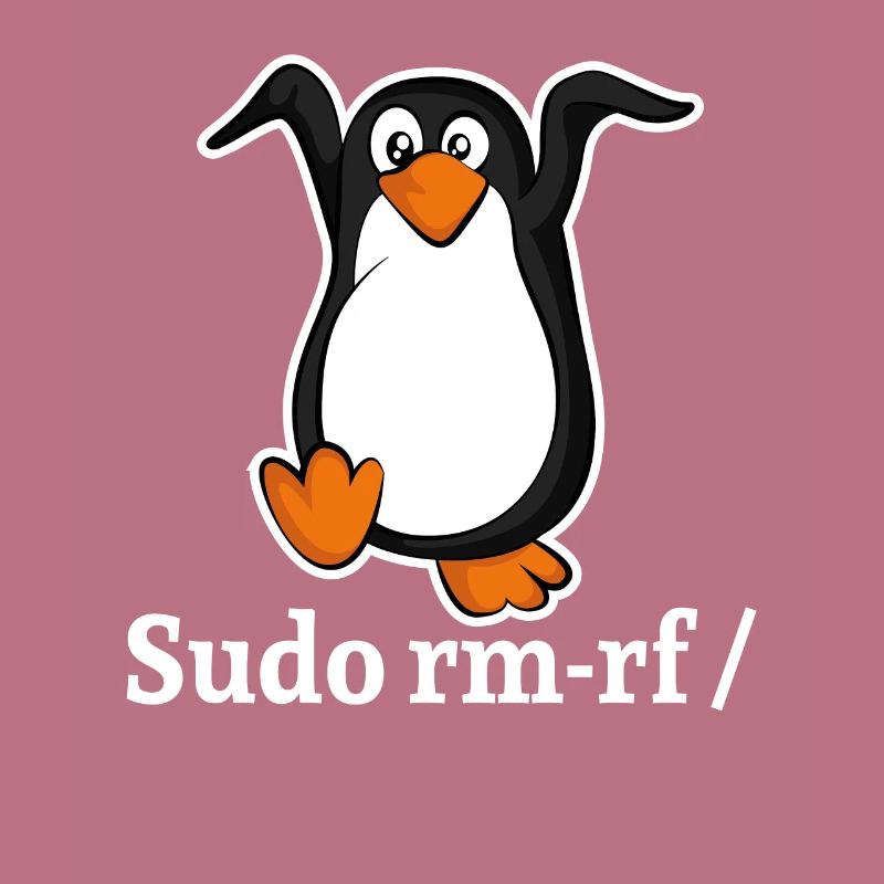 Tux Linux Pinguin Sudo Rm Rf | Computerfreak Hack