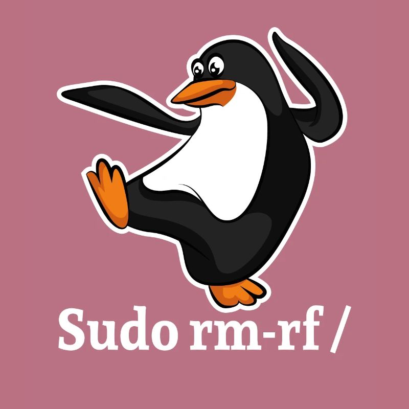 Tux Linux Pinguin Sudo Rm Rf | Computerfreak Hack