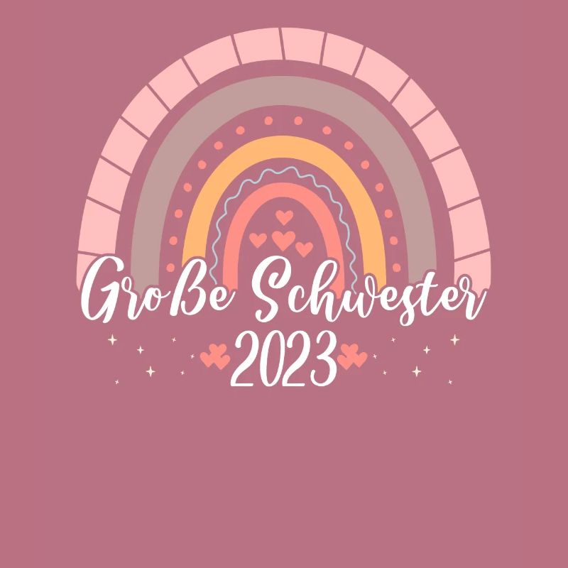 Große Schwester 2023 Boho Regenbogen Mädchen