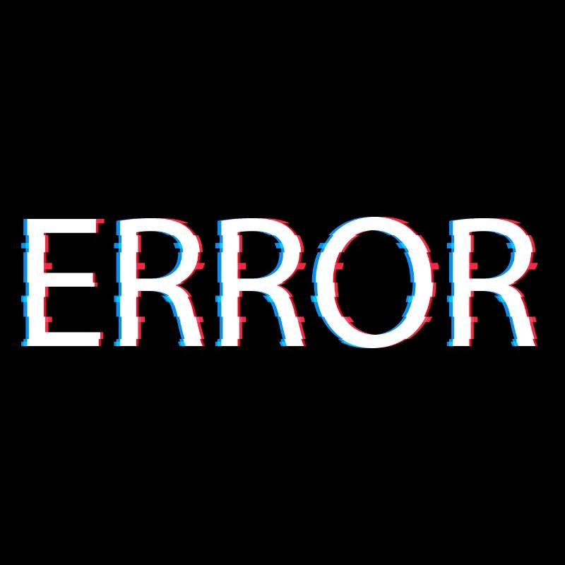 Error design with cool glitch effect