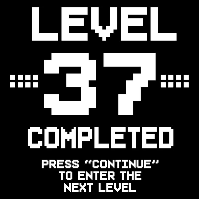 37 Geburtstag Gamer Level 37 Complete