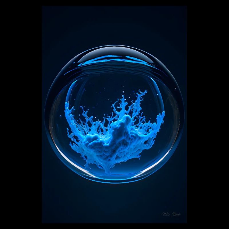 Clouds in a bubble blue 3