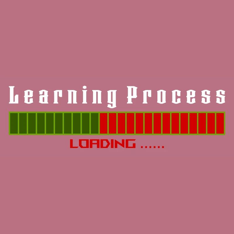 Learning Process Loading black shirt