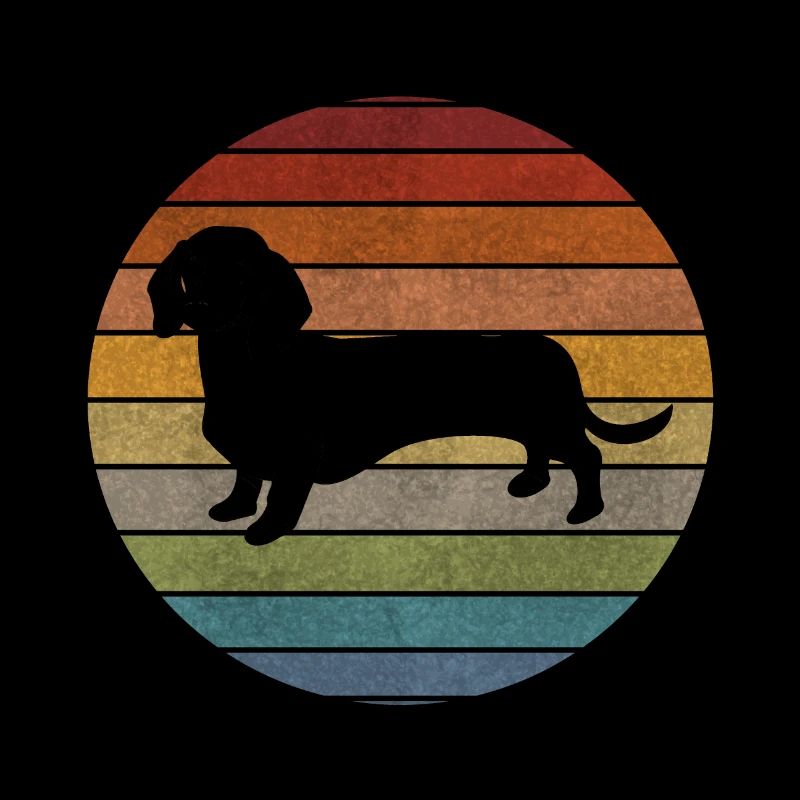 Conception de teckel vintage - conception de chien