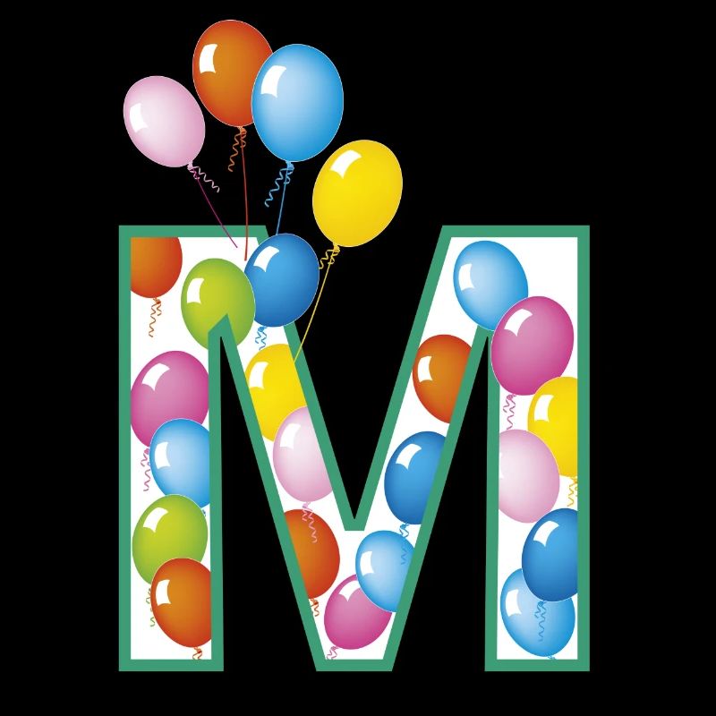 Buchstabe M Luftballons